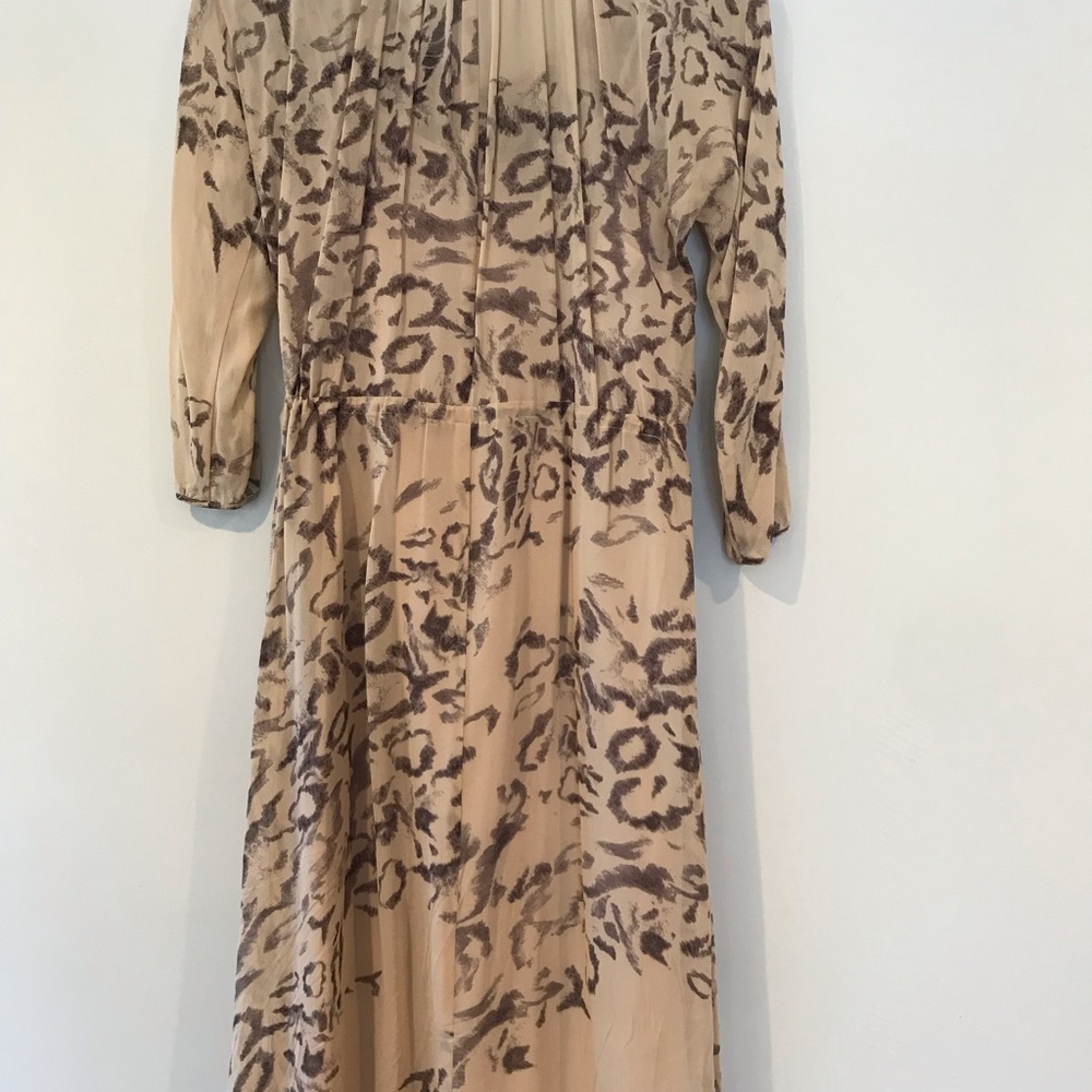 Club Monaco Silk Leopard Midi Dress